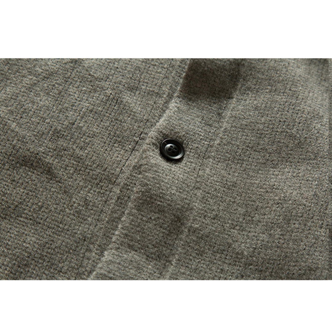 ミドルゲージニット　レイヤー　クルーネックカーディガン　N902