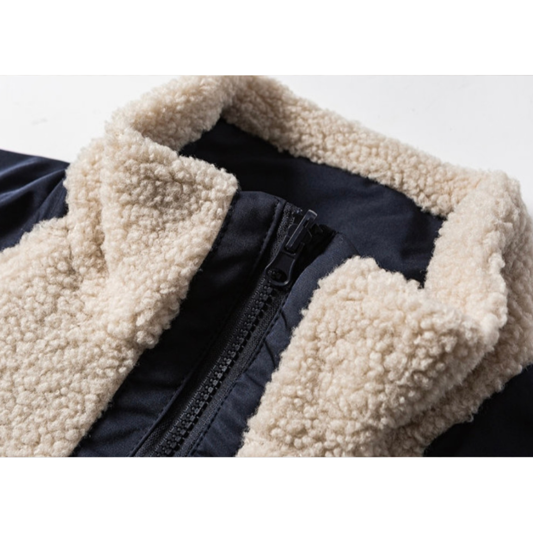 リバーシブル　バイカラー　ボアフリース　ジャケット　N912