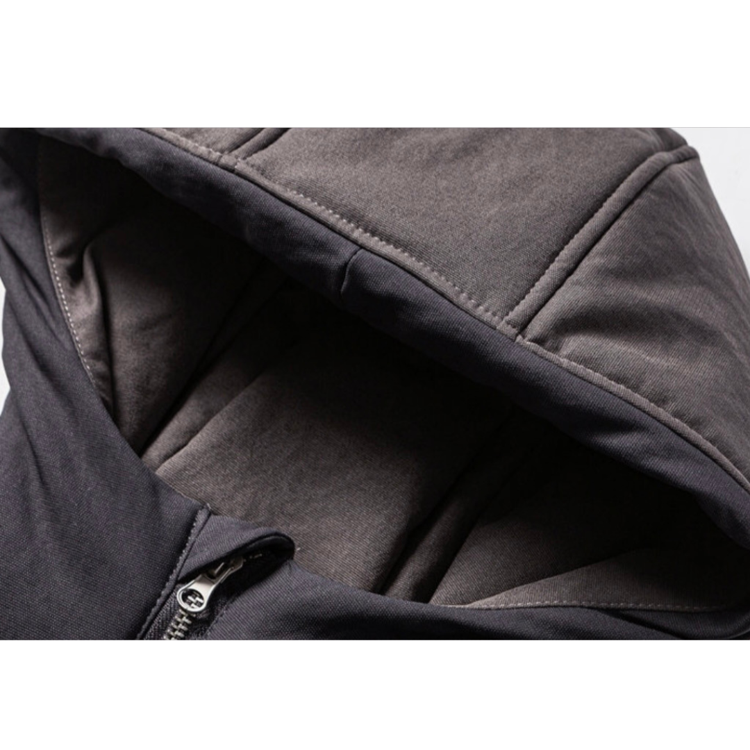 ライナーキルティング　バイカラー　フードジャケット　N911