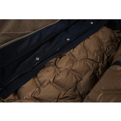 ダウンライナー　フェイクレイヤード　フードジャケット　N1007