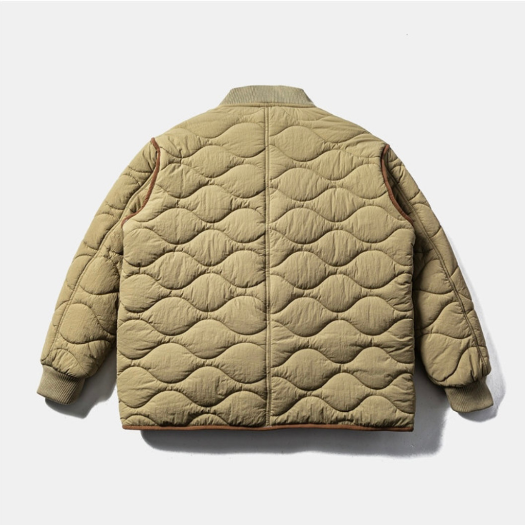 ポリコットン　リブカラー　キルティングジャケット　N983