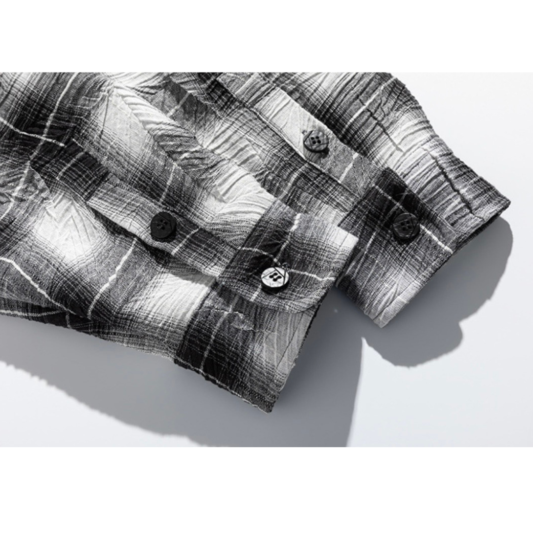 ウィンクルコットンPE　チェック　シャツ　N1215