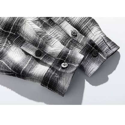 ウィンクルコットンPE　チェック　シャツ　N1215