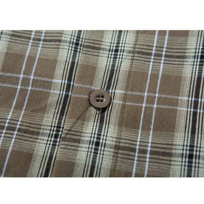 Local check long sleeve shirt N021