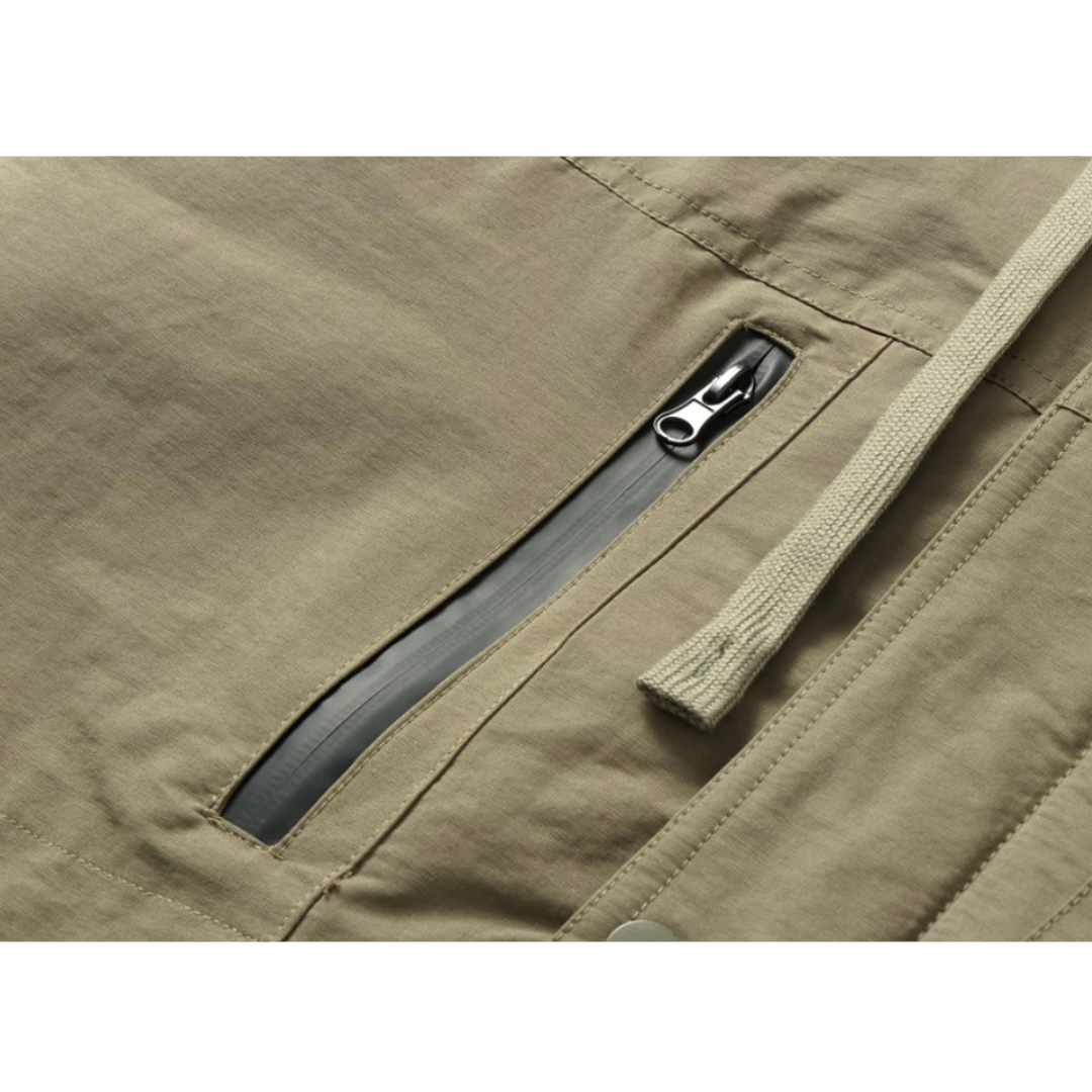 コットンナイロン　パテッド　フードジャケット　N927