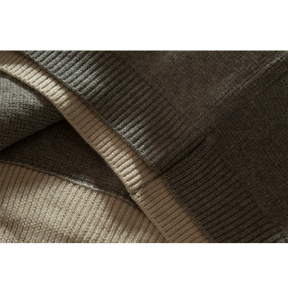 ミドルゲージニット　レイヤー　クルーネックカーディガン　N902