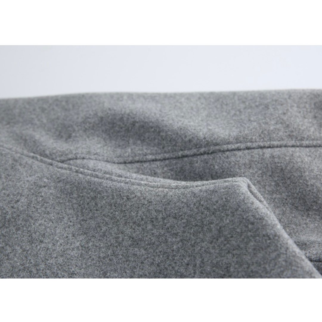 チェックコンビ　ステンカラーコート　N976