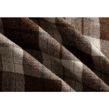 コットンポリ　ヘリンボンチェック　ネルシャツ　N1217