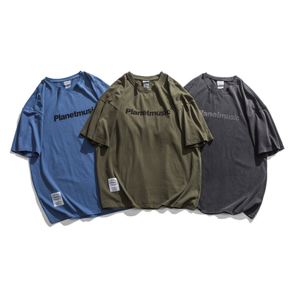 【Planetmusic】オーバーダイ　プリントTシャツ　N1541