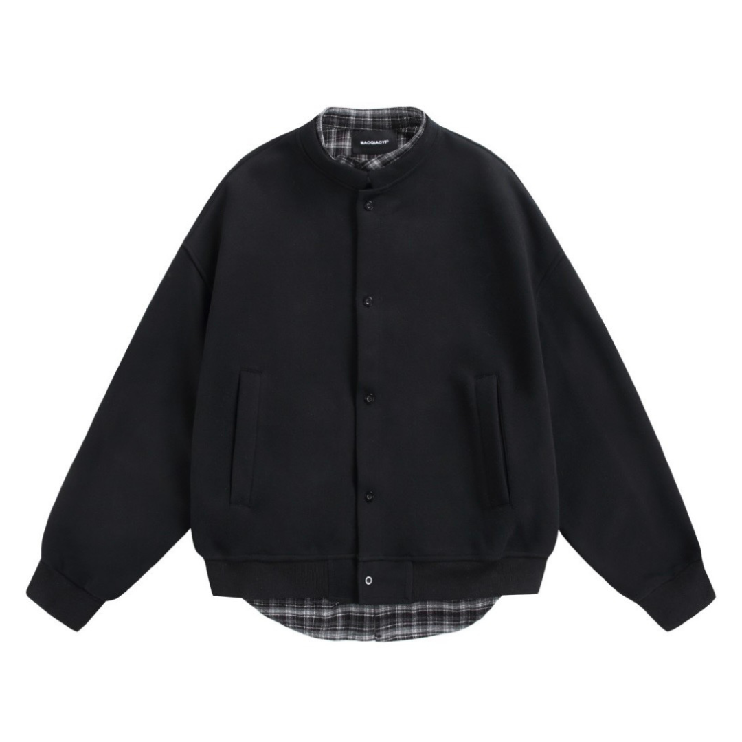 フェイクレイヤード　スウェットカーディガン　N1264