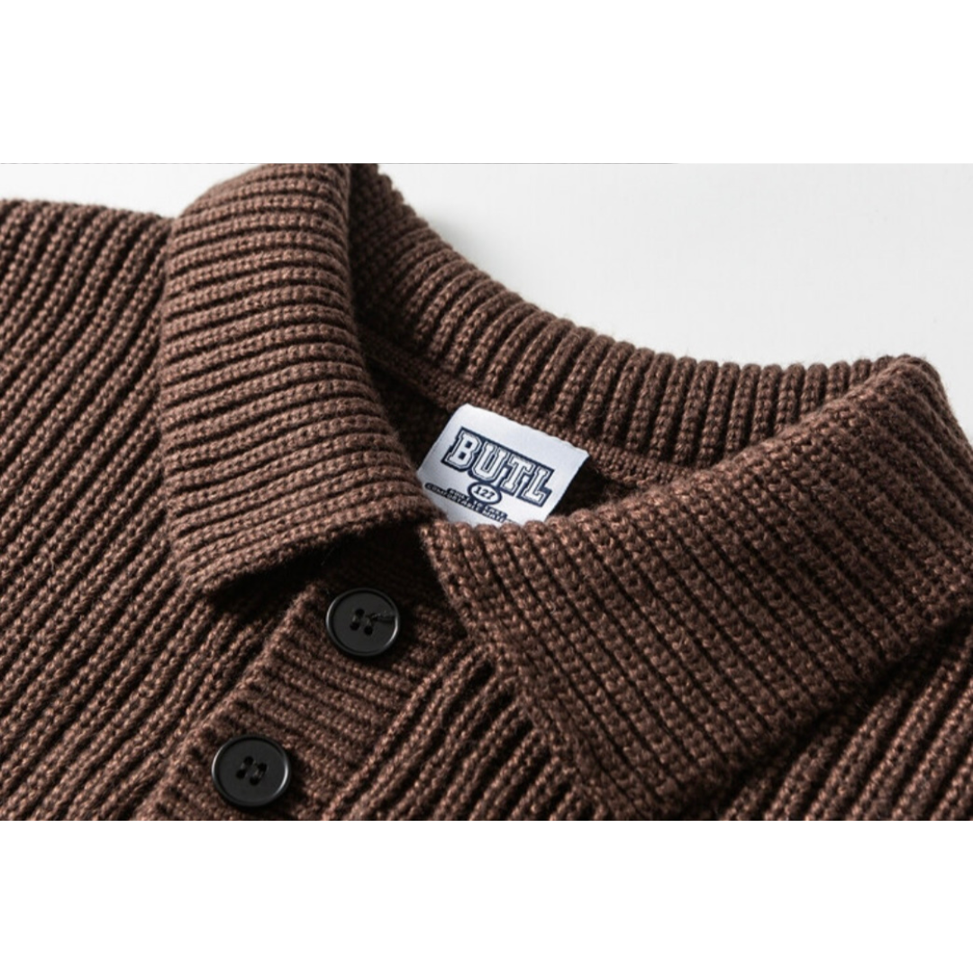 リブニット　ポロシャツ　N611