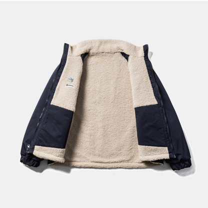 リバーシブル　バイカラー　ボアフリース　ジャケット　N912