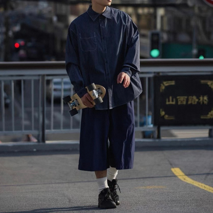 ナイロン　スーパーワイド　ハーフパンツ　N1483