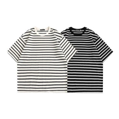 ジャガードボーダー　半袖Tシャツ　N1375
