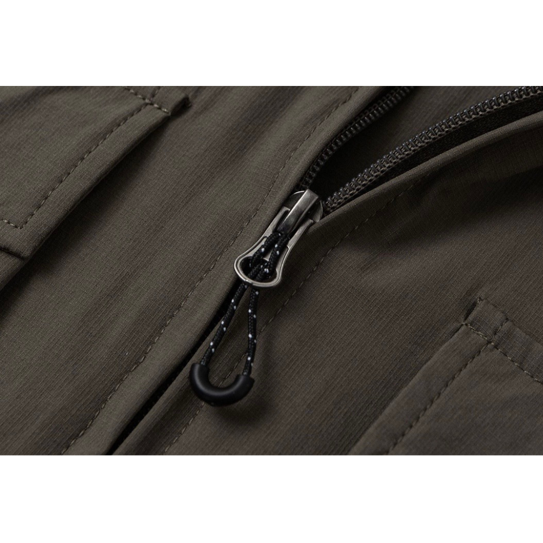 ストレッチナイロン　ウエストポケット付き　半袖シャツ　N1384
