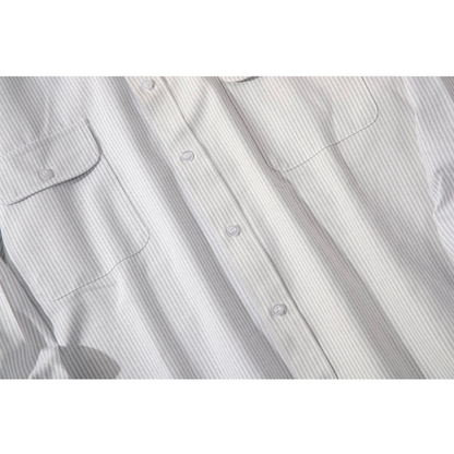 ペールストライプ　フラップポケット　シャツ　N1207