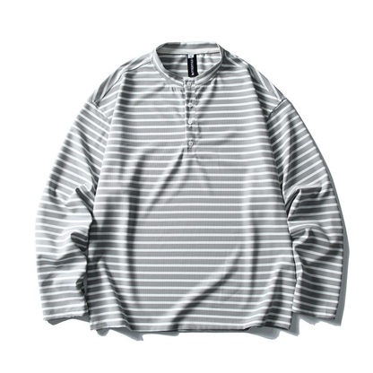 ストレッチナイロン　ヘンリーネック長袖Tシャツ　N1142