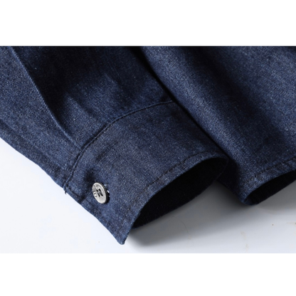 コットンポリ　デニム　レギュラーシャツ　N1060