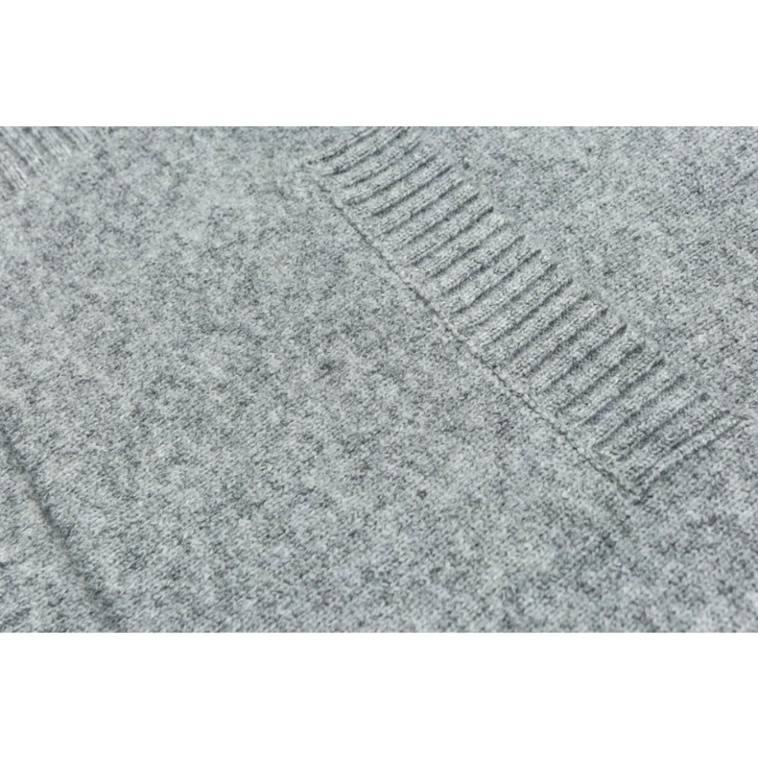 ミドルゲージ　クルーネック　カーディガン　N933