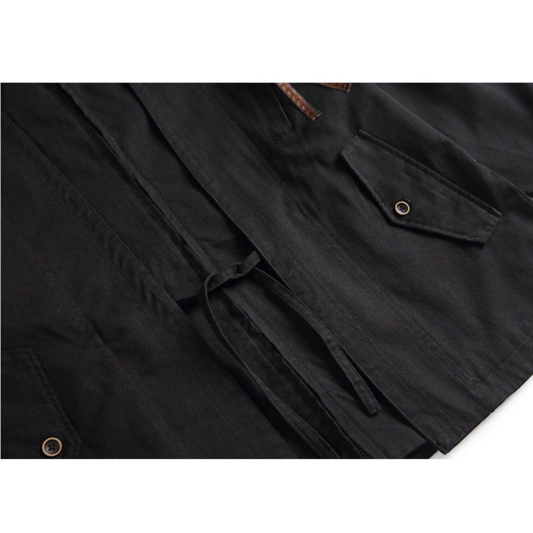 フェイクレイヤード　キモノ　スタンドカラージャケット　N1102