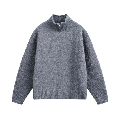 ブークレ　ハーフジップ　ニット　N931