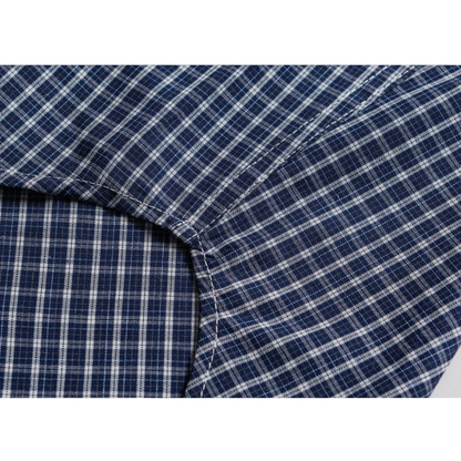 バンドカラー　グラフチェック　シャツ　N1208