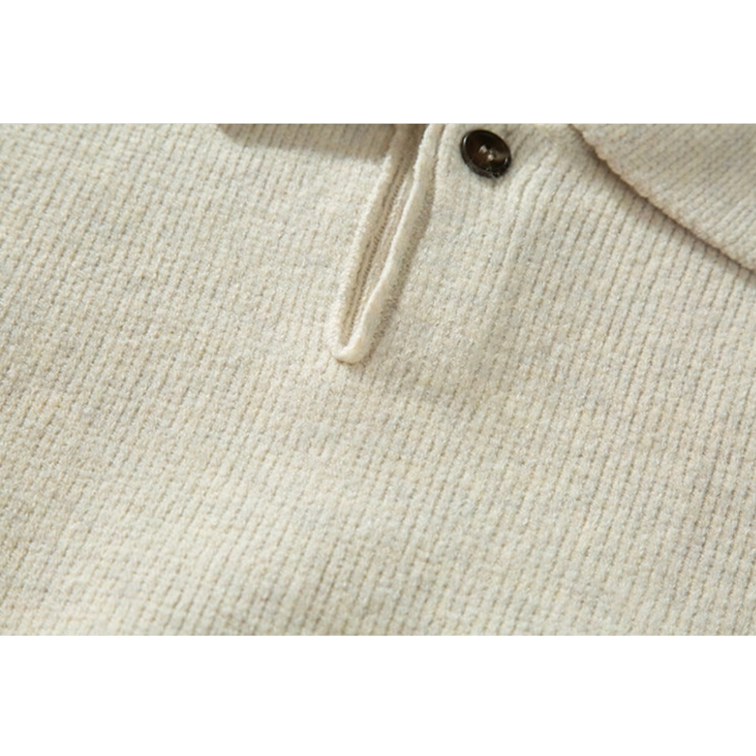 起毛天竺編み　ポロカラー　ニット　N903