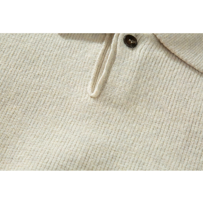 起毛天竺編み　ポロカラー　ニット　N903