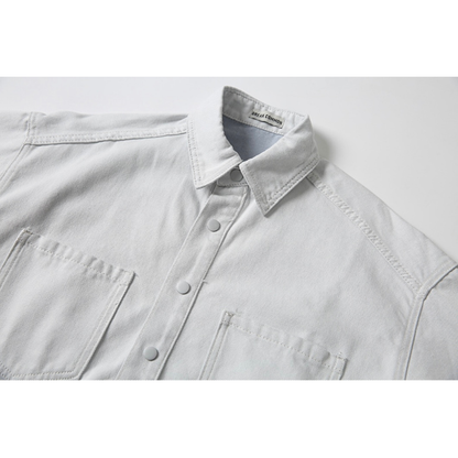 ダメージ　デニム　シャツジャケット　N1095