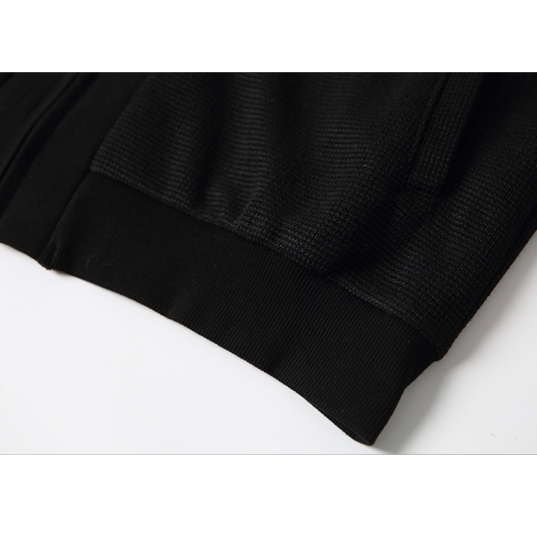 ストレッチポリエステル　ジップカーディガン　N1091