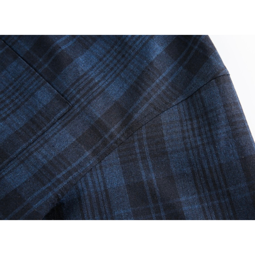 ネルチェック　フーディシャツ　N690