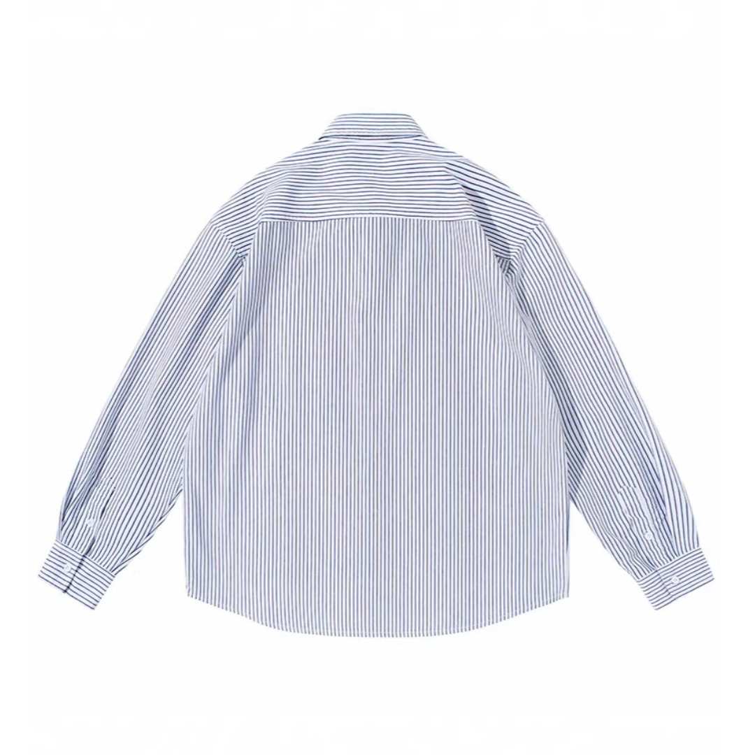 ストレッチ　ストライプ　ボタンダウンシャツ　N1092