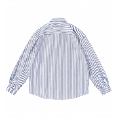 ストレッチ　ストライプ　ボタンダウンシャツ　N1092