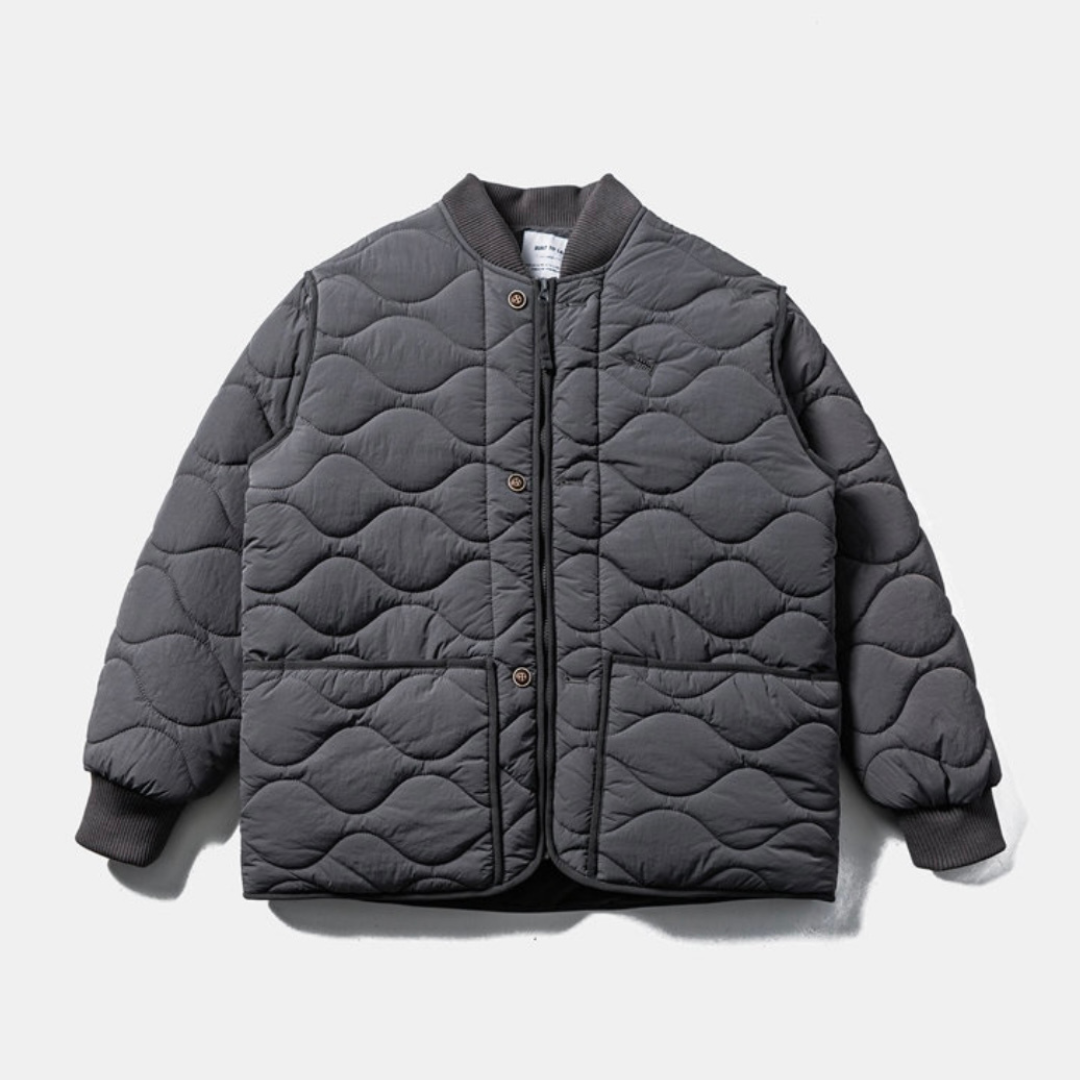 ポリコットン　リブカラー　キルティングジャケット　N983