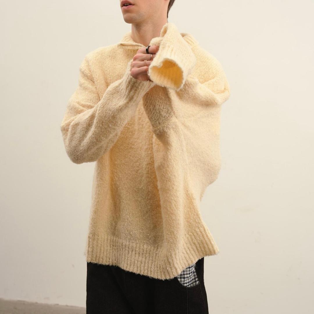 ブークレ　ハーフジップ　ニット　N931