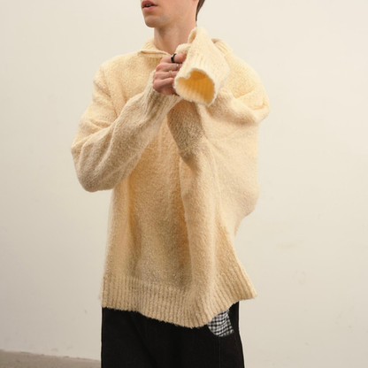 ブークレ　ハーフジップ　ニット　N931