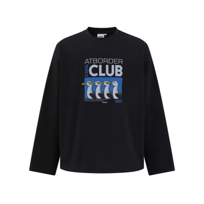 ダックプリント　長袖Tシャツ　N700