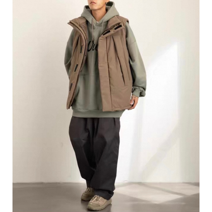 ソロナ　パテッドスタンドカラー　ベスト　N928