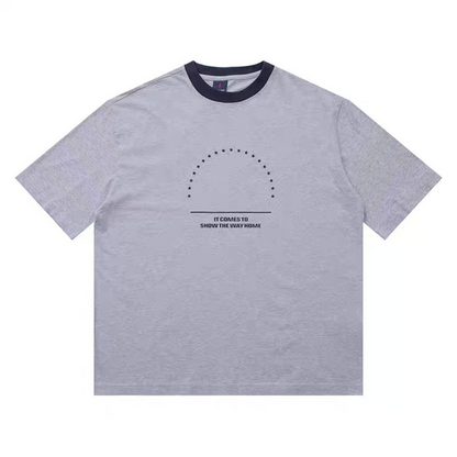★プリント　ミジンボーダー　Tシャツ　N157