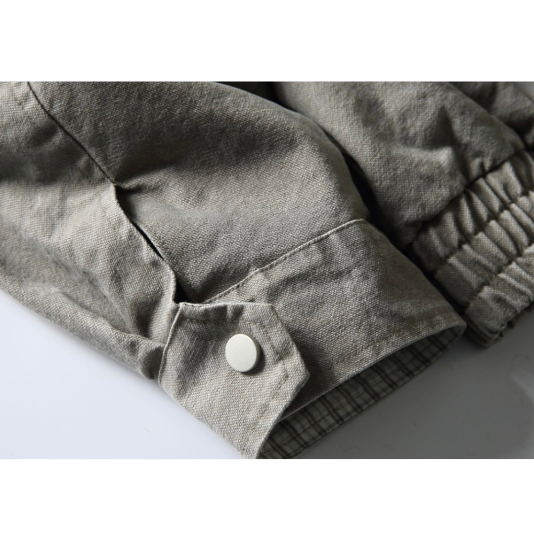 ウォッシュドグレー　ジップジャケット　N1234