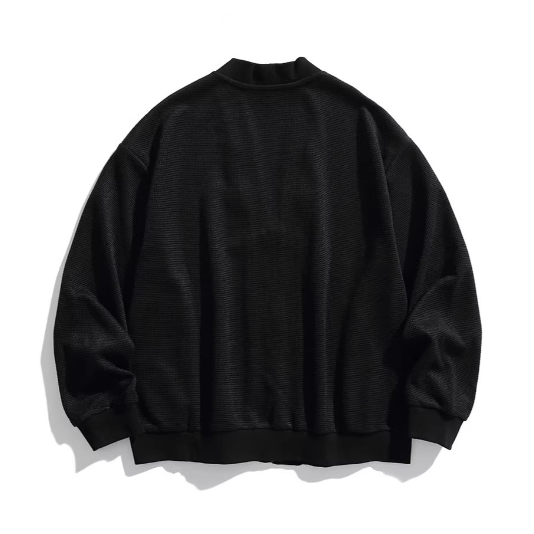 ストレッチポリエステル　ジップカーディガン　N1091