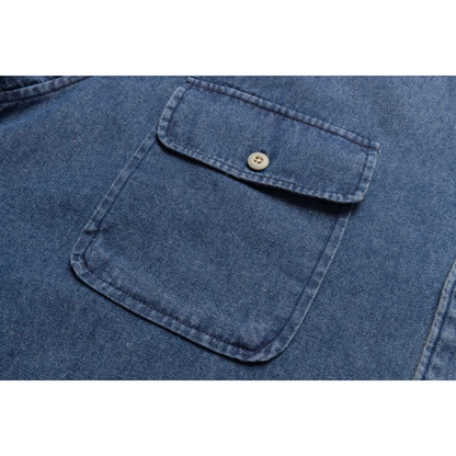 ウォッシュデニム　ワークシャツ　N989