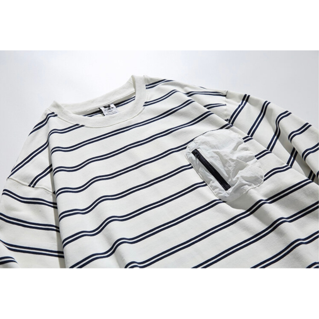 ユーティリティポケット　ボーダー長袖Ｔシャツ　N629