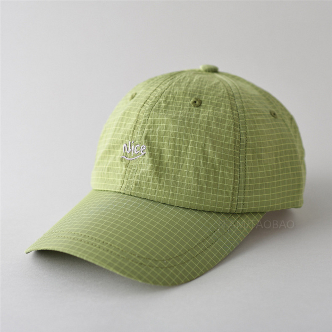 【Nice】リップストップ 6パネル キャップ N473 イエローグリーン