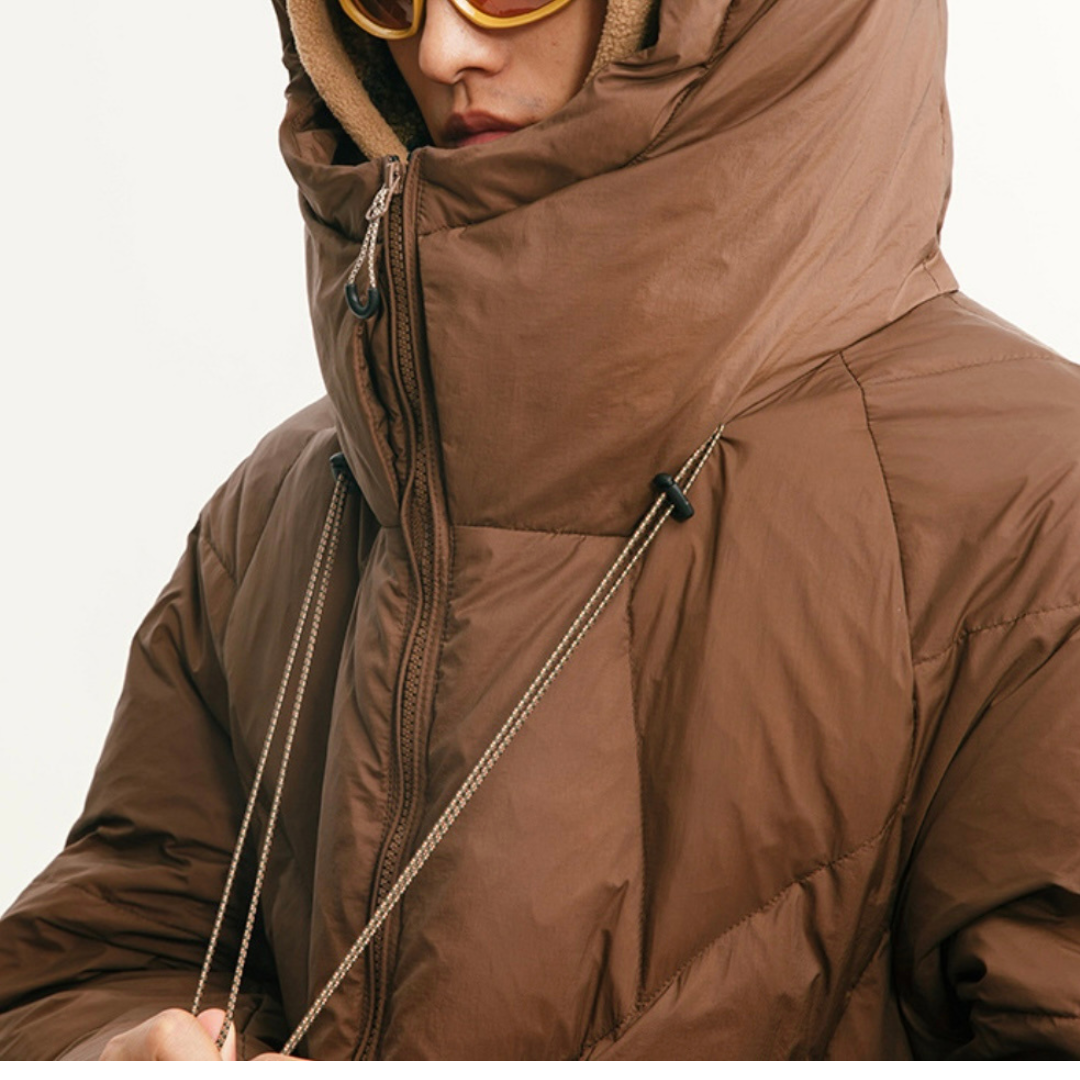 ホワイトダウン　ナイロン　フードジャケット　N955