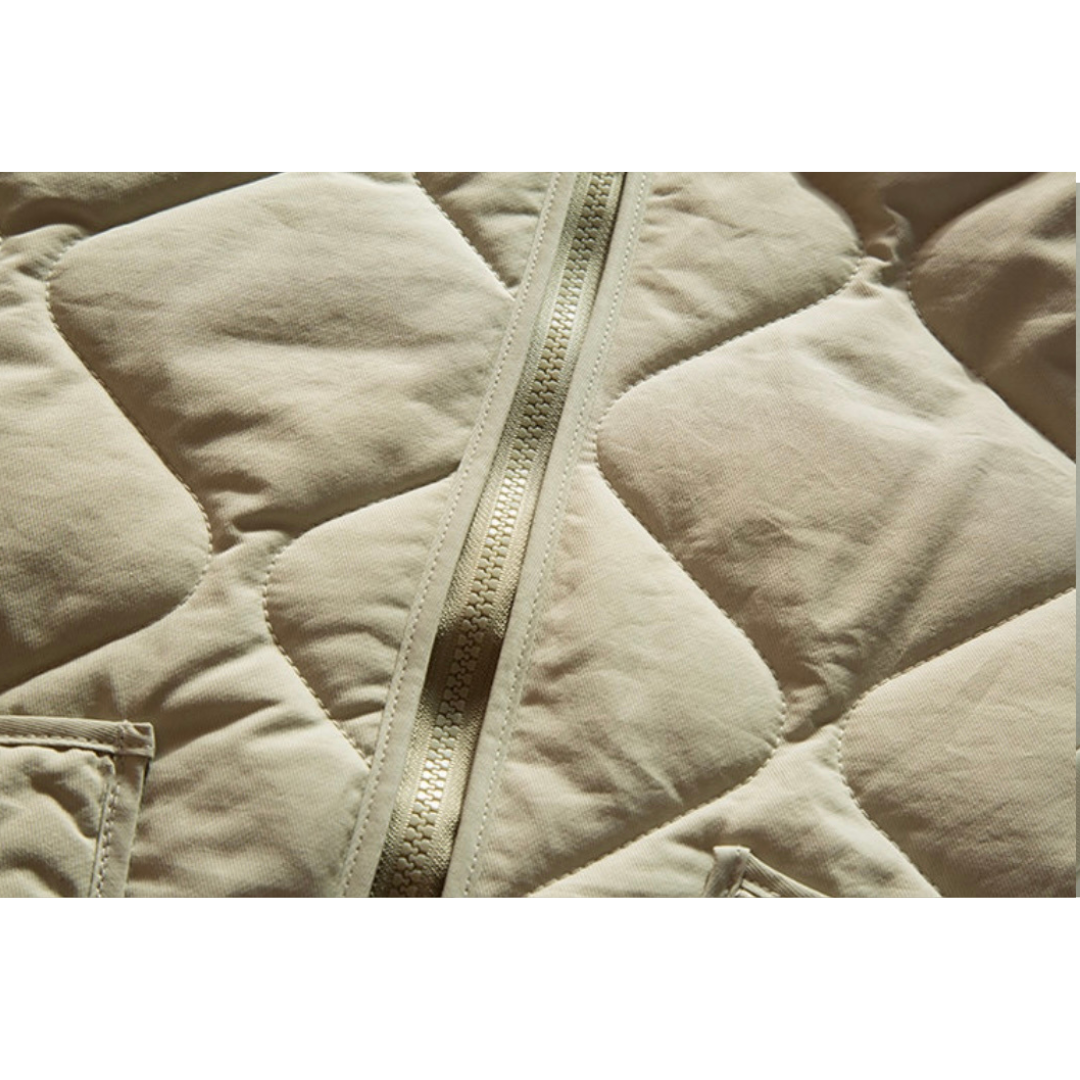 キルティング　リブカラージャケット　N905