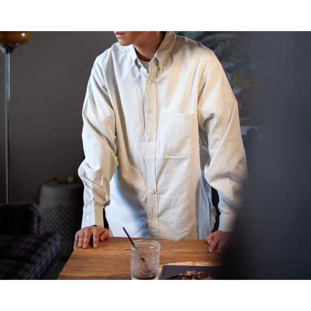 ロンドンストライプ　ワイド　シャツ　N290