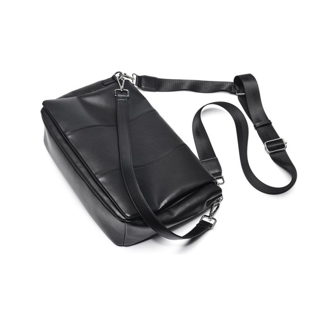 ２WAY　PUレザー　パネルステッチ　ショルダーバッグ　N1201