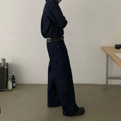 ツータックワイド　デニムパンツ　N647