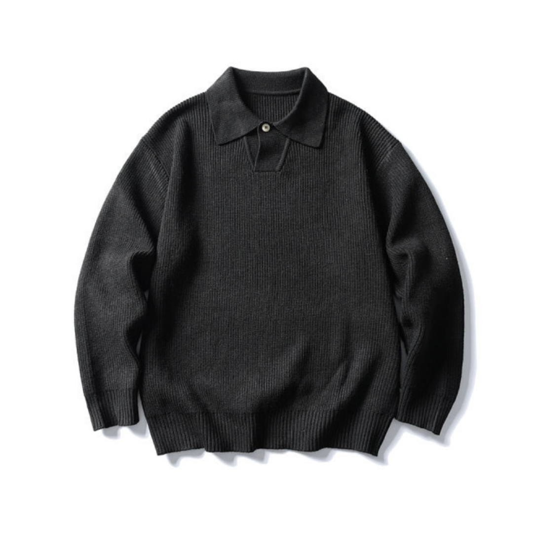 ポロカラー　リブニット　N987